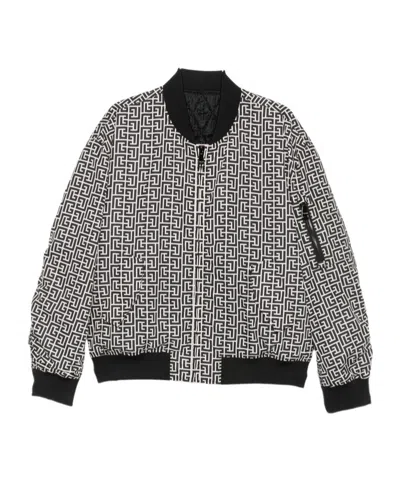 Balmain High-neck Long-sleeved Casual Jacket In Multi