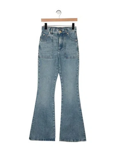 Pre-owned Balmain High-rise Flared Jeans W/ Tags In Blue