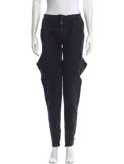 Pre-owned Balmain High-rise Skinny Leg Jeans In Black