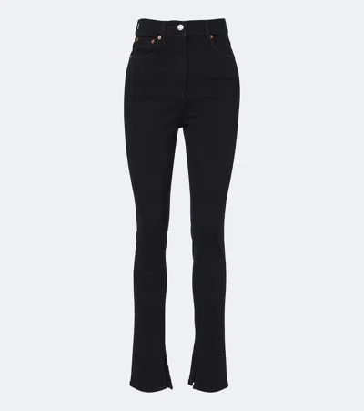 Balmain High-rise Slim Jeans In Black