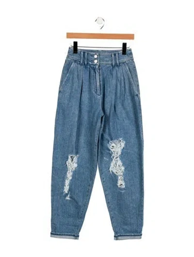 Pre-owned Balmain High-rise Straight Leg Jeans W/ Tags In Blue