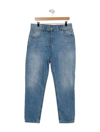 Pre-owned Balmain High-rise Straight Leg Jeans W/ Tags In Blue