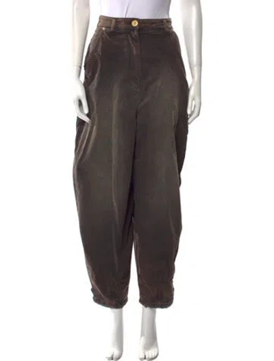 Pre-owned Balmain High-rise Straight Leg Jeans W/ Tags In Gray