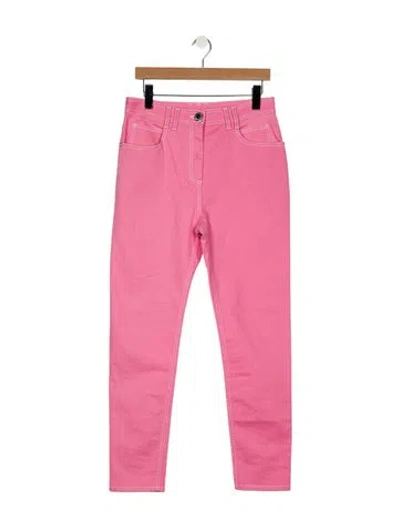 Pre-owned Balmain High-rise Straight Leg Jeans W/ Tags In Pink