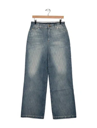 Pre-owned Balmain High-rise Wide Leg Jeans W/ Tags In Blue