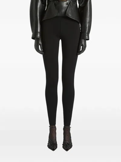 Balmain High-waisted Milano Jersey Trousers In Black