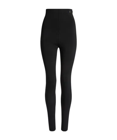Balmain High-waisted Milano Jersey Trousers In Black