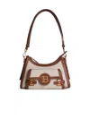 Balmain Hobo B-buzz Cream Cotton Blend Bag In Cream