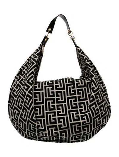 Pre-owned Balmain Hobo In Black