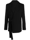 Balmain Hooded Blazer In Smooth Technical Jersey In Black