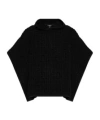 Balmain Hooded Cloak In Black