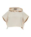 Balmain Short-sleeve Cotton Hoodie In White