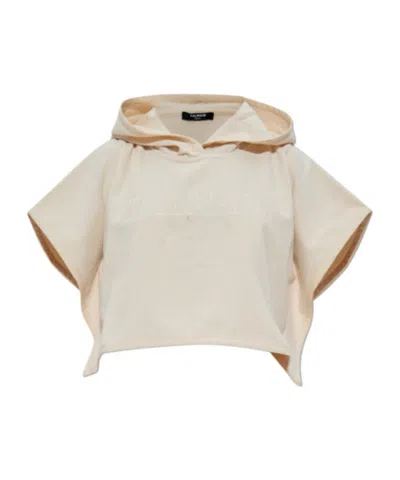 BALMAIN HOODED CLOAK