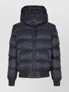 Balmain Short Nylon Jacquard Down Jacket With Black Monogram Men