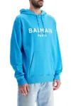 Balmain Hooded Sweatshirt With In Blue