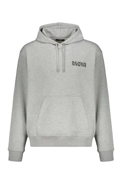 Balmain Hoodie In Gray