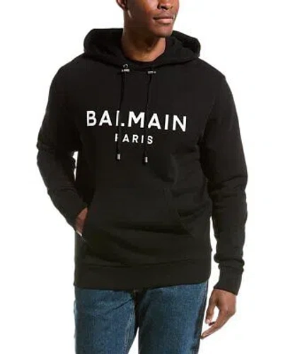 Pre-owned Balmain Hoodie Men's In Black
