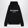 Balmain Logo Printed Cotton Sweatshirt In Black