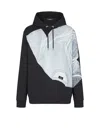 Balmain Hoodie With T-shirt Print In Black
