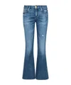 Balmain Flared Cotton Denim Jeans In Blue