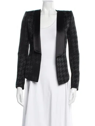 Pre-owned Balmain Houndstooth Print Blazer In Black