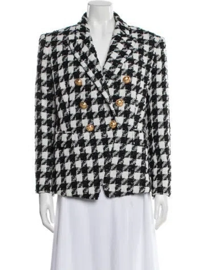 Pre-owned Balmain Houndstooth Print Blazer In Multi