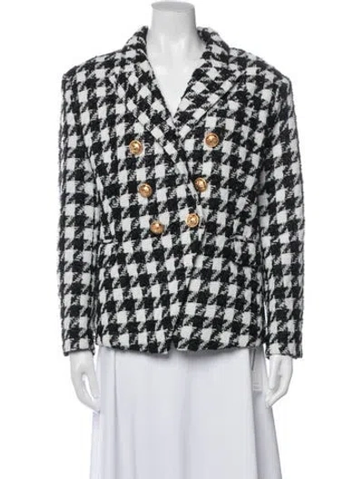 Pre-owned Balmain Houndstooth Print Blazer In Multi