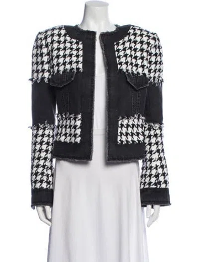 Pre-owned Balmain Houndstooth Print Jacket In Multicolor