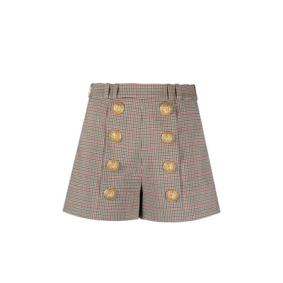 Balmain Houndstooth Shorts Women