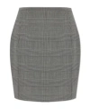 Balmain Checked Mini Skirt In Gray