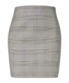 Balmain Houndstooth Wool-blend Miniskirt In Gray