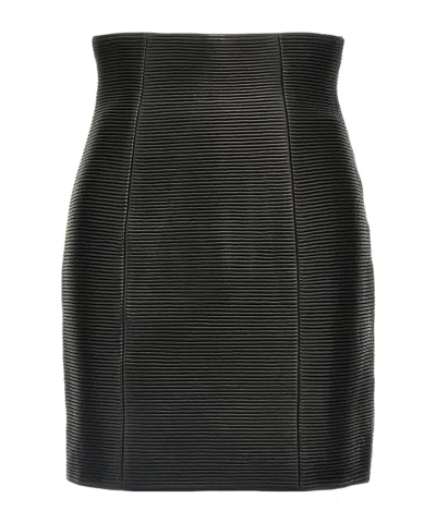 BALMAIN BALMAIN HW ROLLED HIGH-WAIST MINI SKIRT