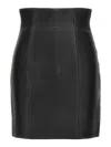 Balmain Hw Rolled Skirts In Negro
