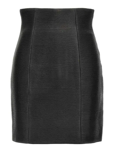 BALMAIN HW ROLLED SKIRT