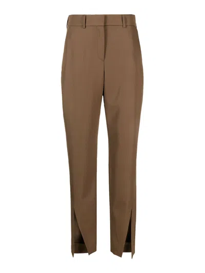 Balmain Wool Trousers In Brown
