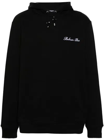 BALMAIN BALMAIN ICONIC COTTON HOODIE