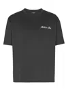 Balmain Logo Embroidered Crewneck T-shirt In Black