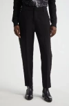 Balmain Imitation Pearl Constellation Embroidered Pants In Black
