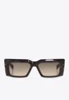Balmain Square-frame Sunglasses In Brown