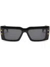 Balmain Imperial Rectangular Chain Sunglasses In Black