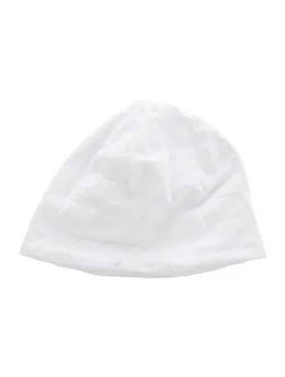 Pre-owned Balmain Babies' Infant Girl's Solid Beanie In White