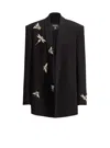 Balmain Embroidered Insect Jacket In Black
