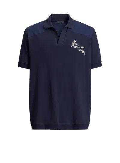 Balmain Insect Polo In Blue