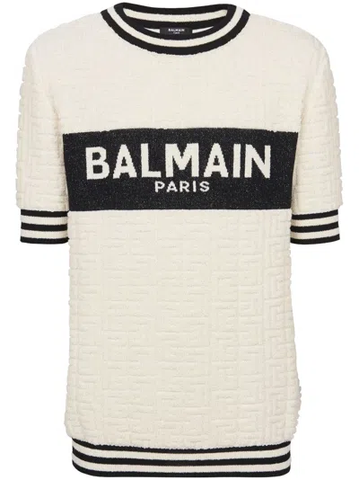 Balmain Logo-print Bomber Jacket In Black