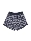 Balmain Shorts Aus Einem Baumwollgemisch In Blue