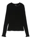 Balmain Intarsia-knit Logo Sweater In Black