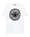 Balmain White Cotton T-shirt With Maxi Logo Print In White