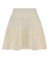 Balmain Ivory Knit Skirt In Neutral