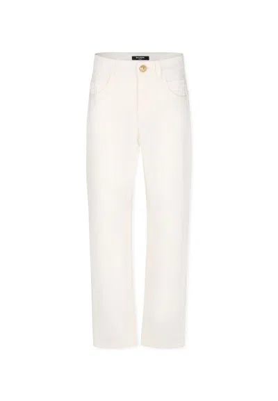 BALMAIN IVORY TROUSERS FOR BOY WITH MAZE