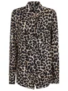 Balmain Jabot Collar Leopard Print Shirt In Animal Print